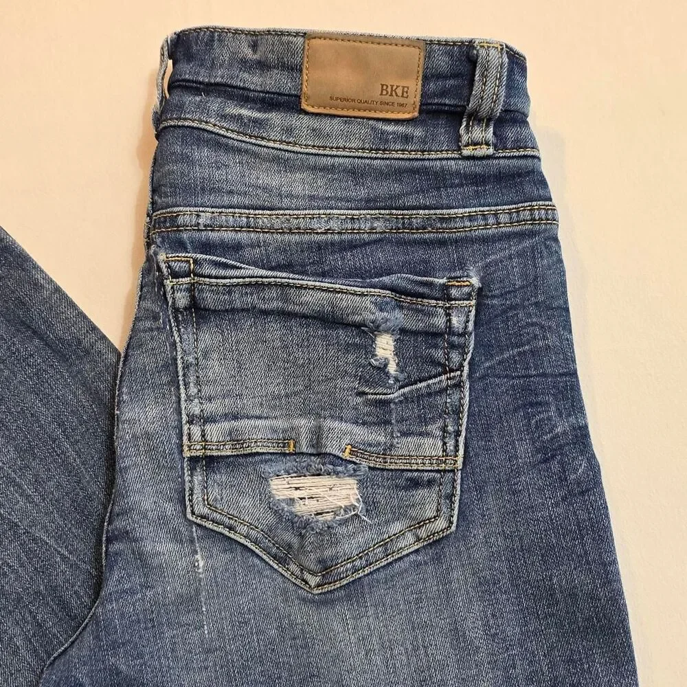 BKE Victoria Jeans Universal Fit Mid-Rise Ankle Skinny Size 26